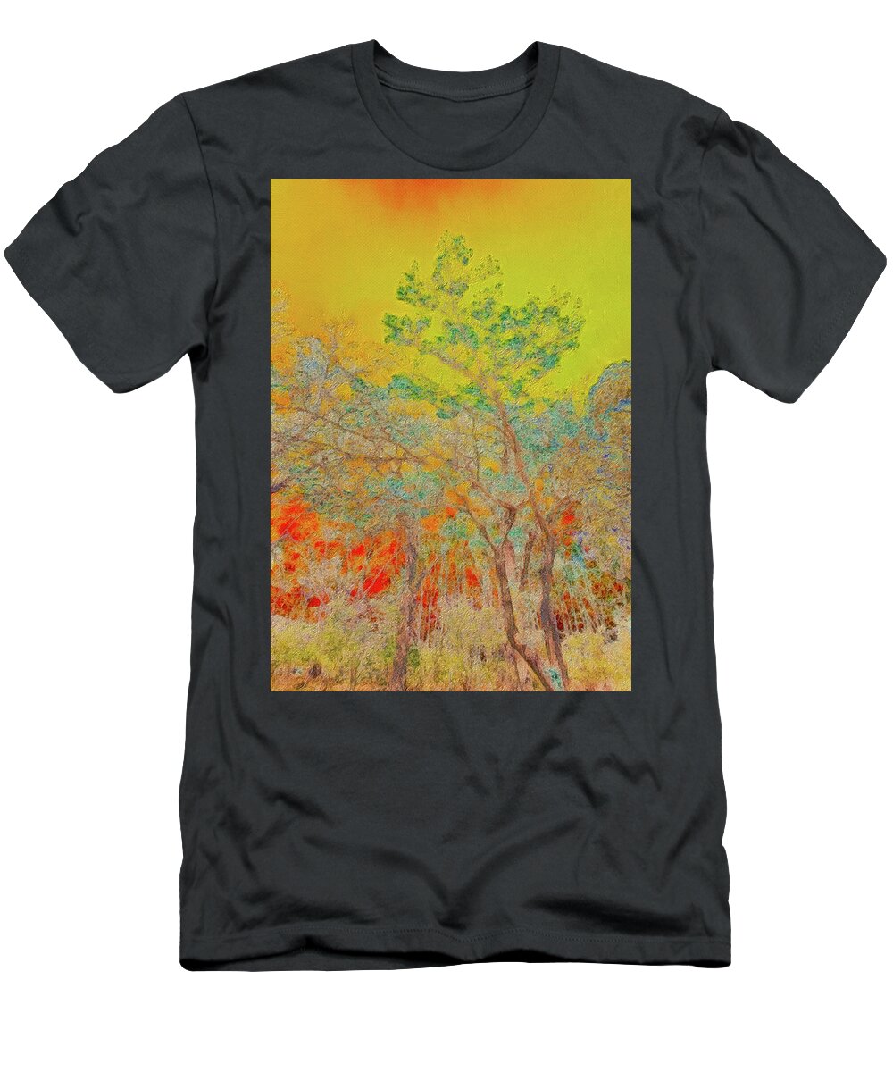 Spring Colors T-Shirt featuring the digital art Springtime Sunset by Kevin Lane