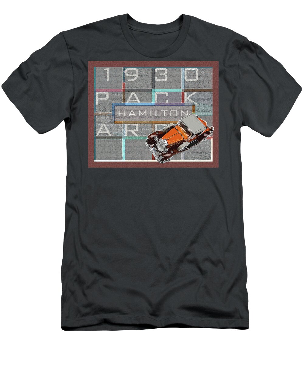 Hamilton Collection T-Shirt featuring the digital art Hamilton Collection / 1930 Packard by David Squibb