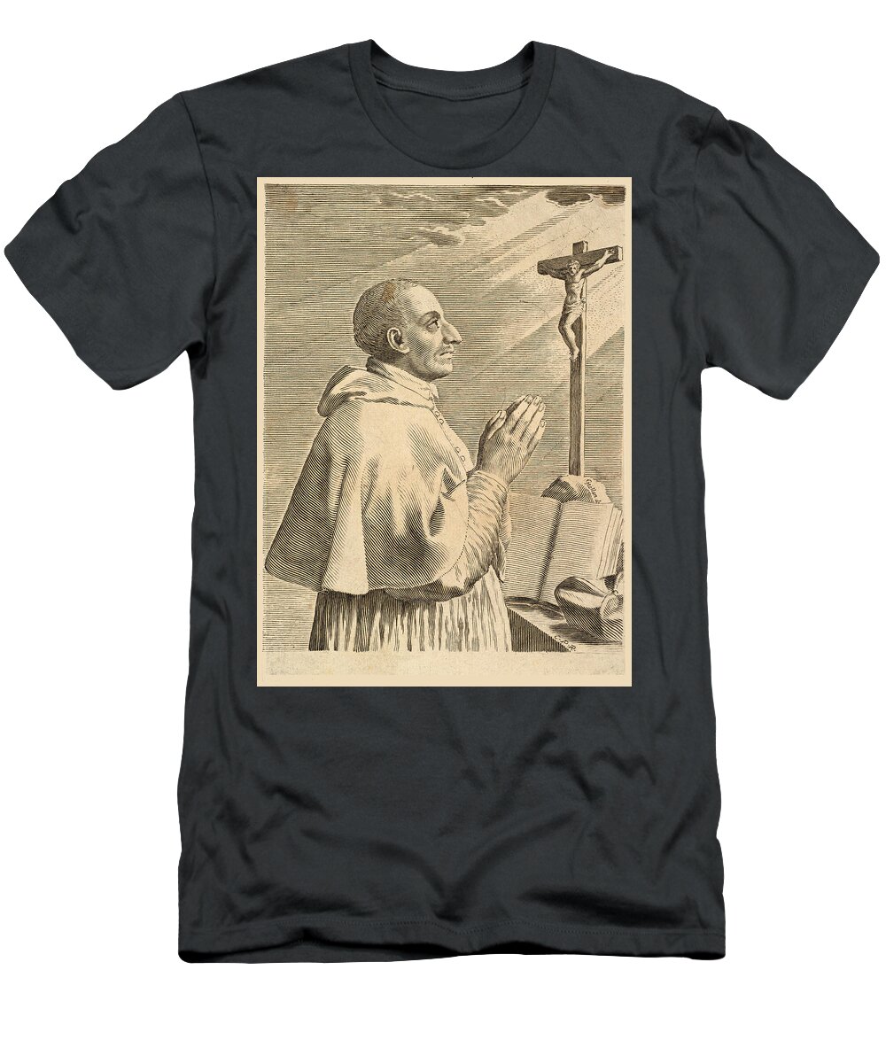 Claude Mellan T-Shirt featuring the drawing St. Charles Borromeo by Claude Mellan