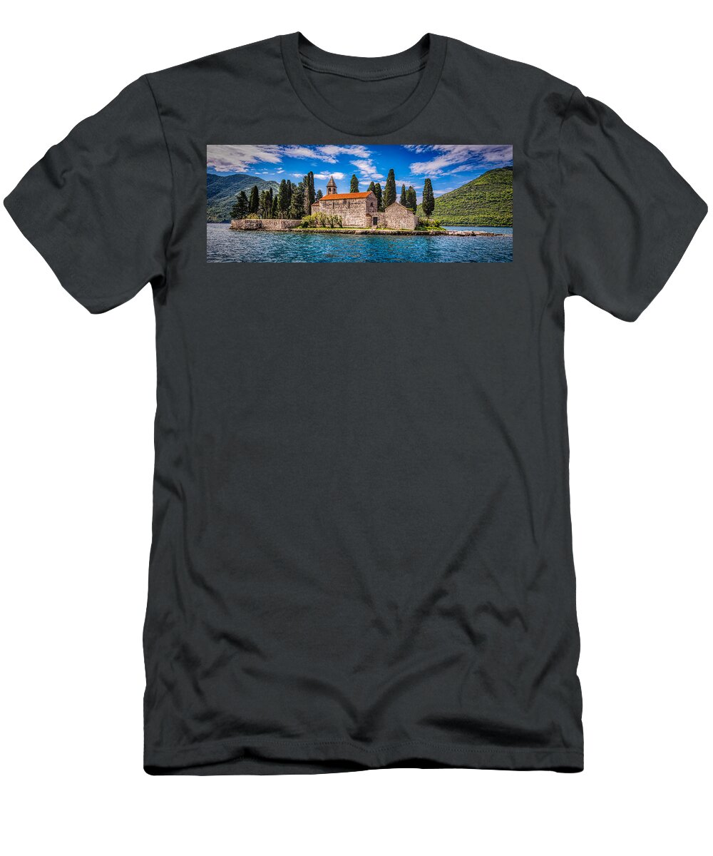 Montenegro T-Shirt featuring the photograph St. George Abbey by Fred J Lord