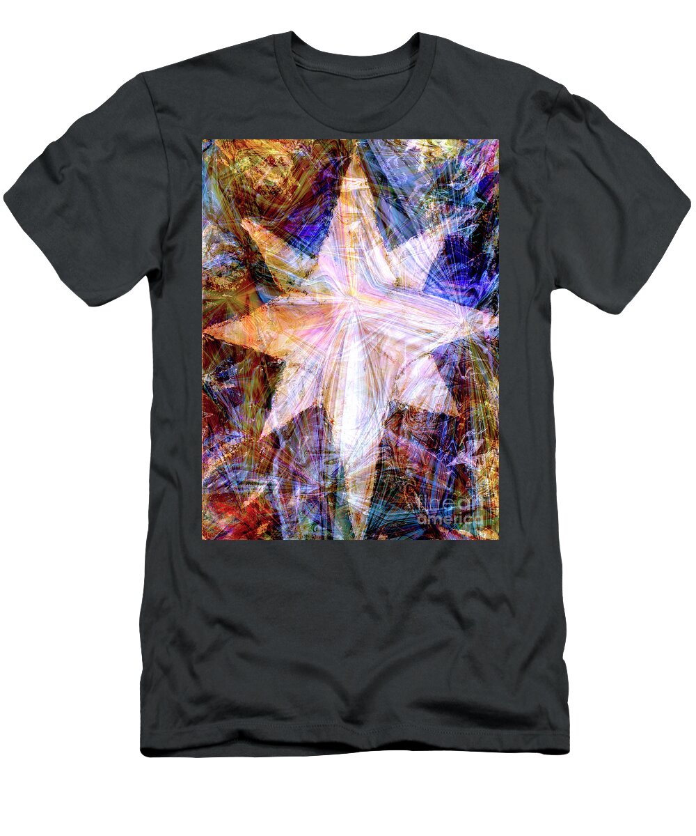 Abstract T-Shirt featuring the painting Star Of Bethlehem by Wayne Cantrell