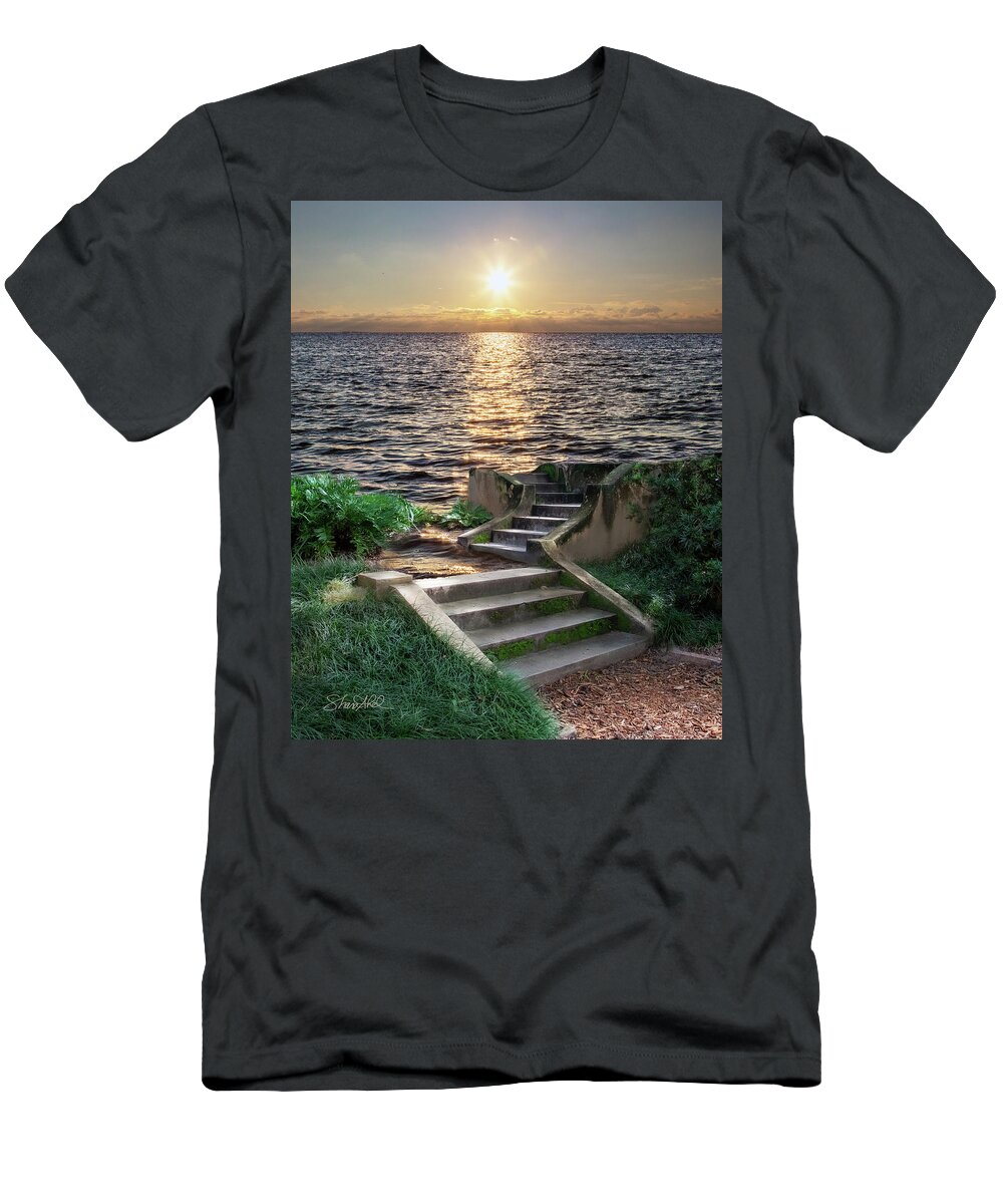 Water T-Shirt featuring the photograph Stare Into the Sea by Shara Abel