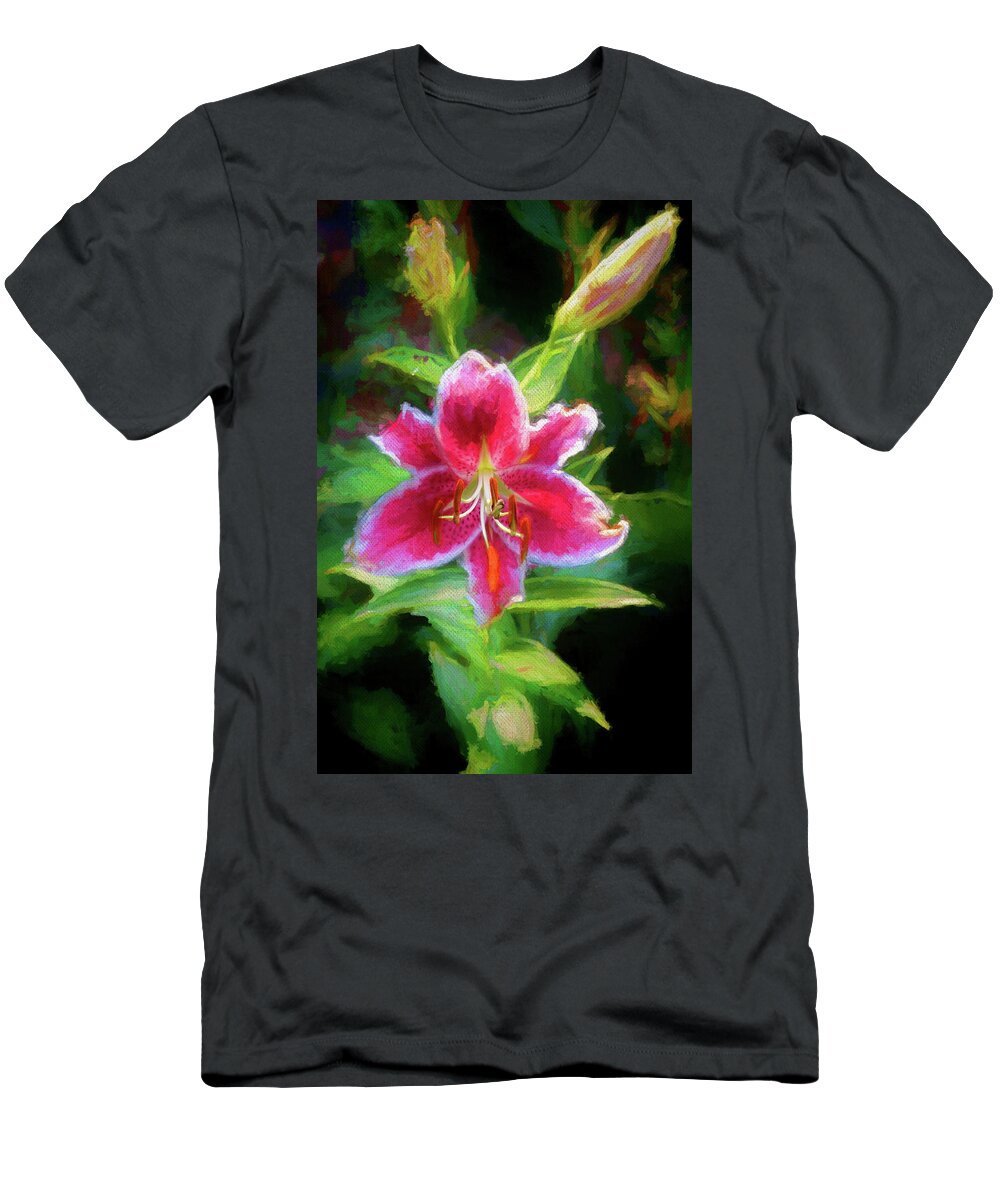 Lily T-Shirt featuring the photograph Stargazer Lily by Ola Allen