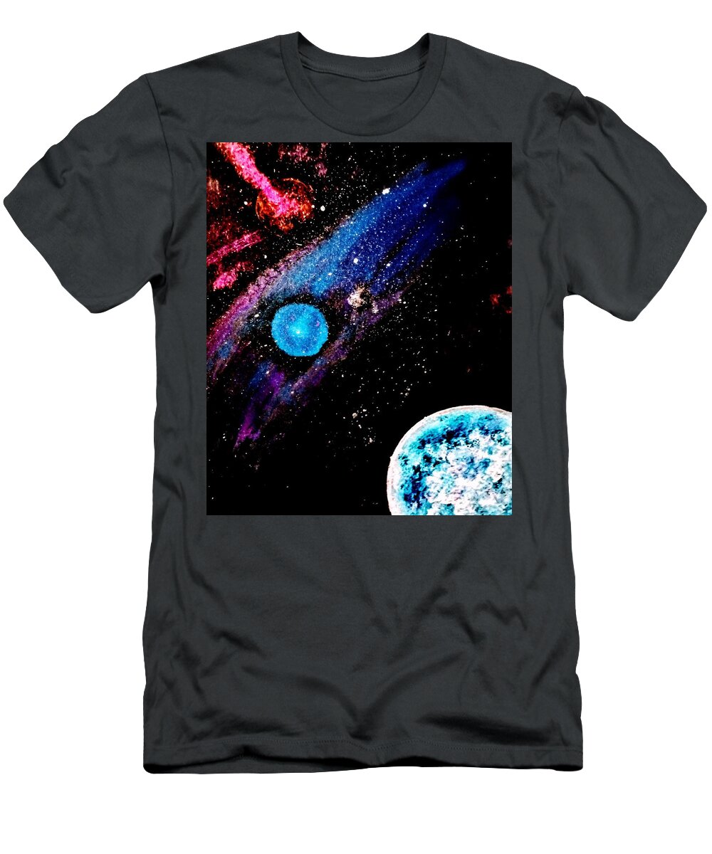 Stars T-Shirt featuring the painting Starry Night by Anna Adams