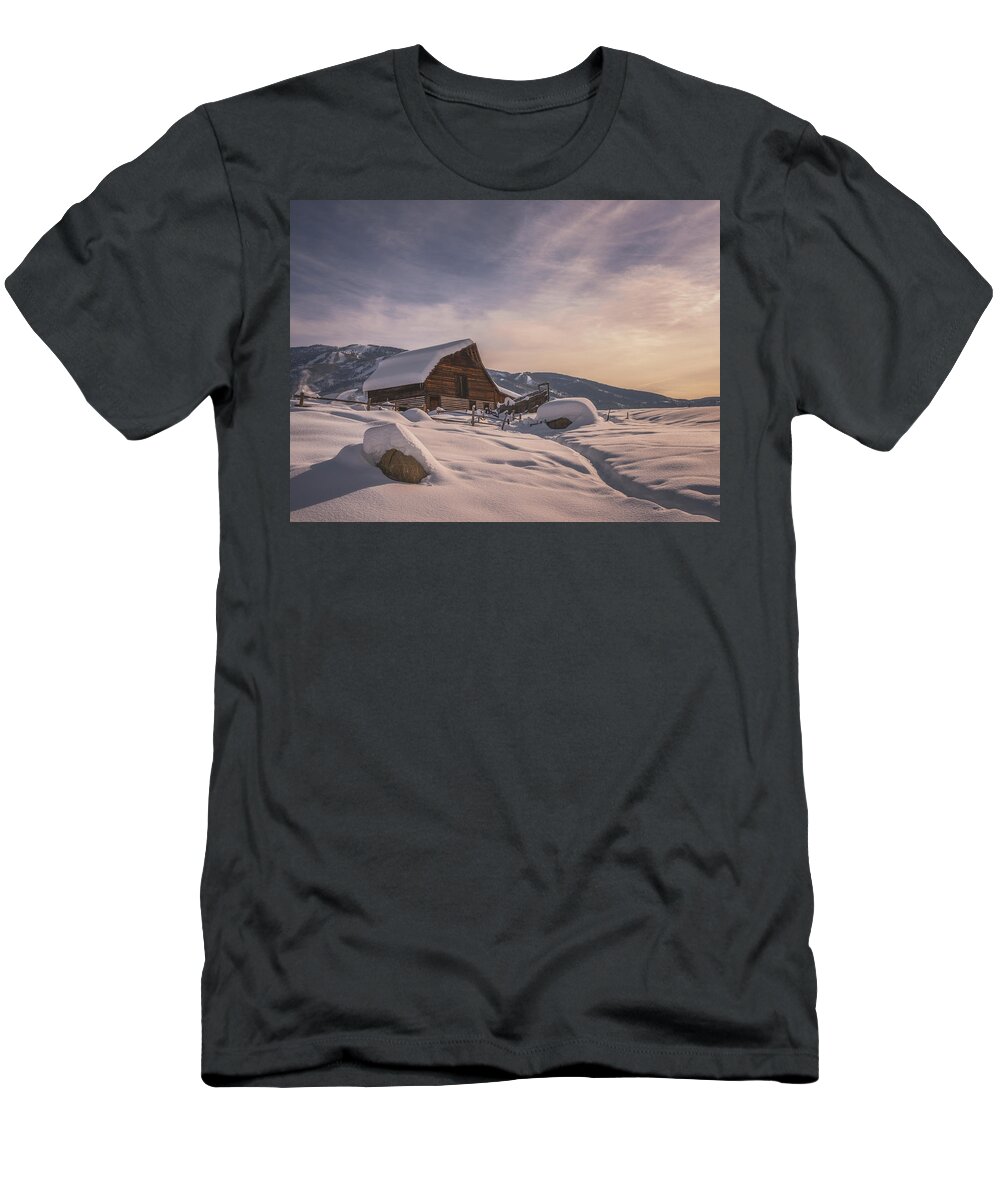 Sunrise T-Shirt featuring the photograph Steamboat Springs Sunrise by Darren White