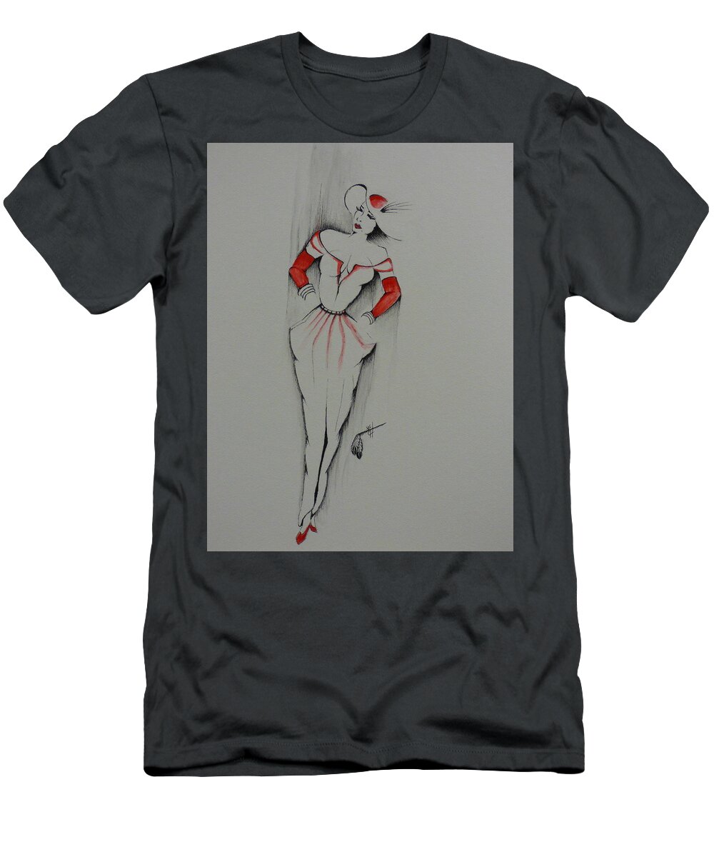 Stepping T-Shirt featuring the painting Stepping in Style by Kem Himelright