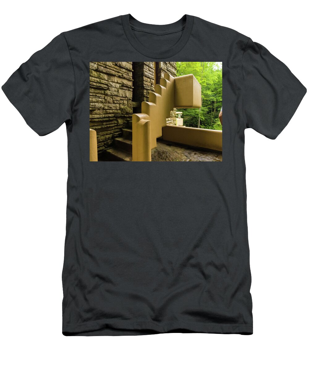 2-events/trips T-Shirt featuring the photograph Steps at Falling Waters by Louis Dallara