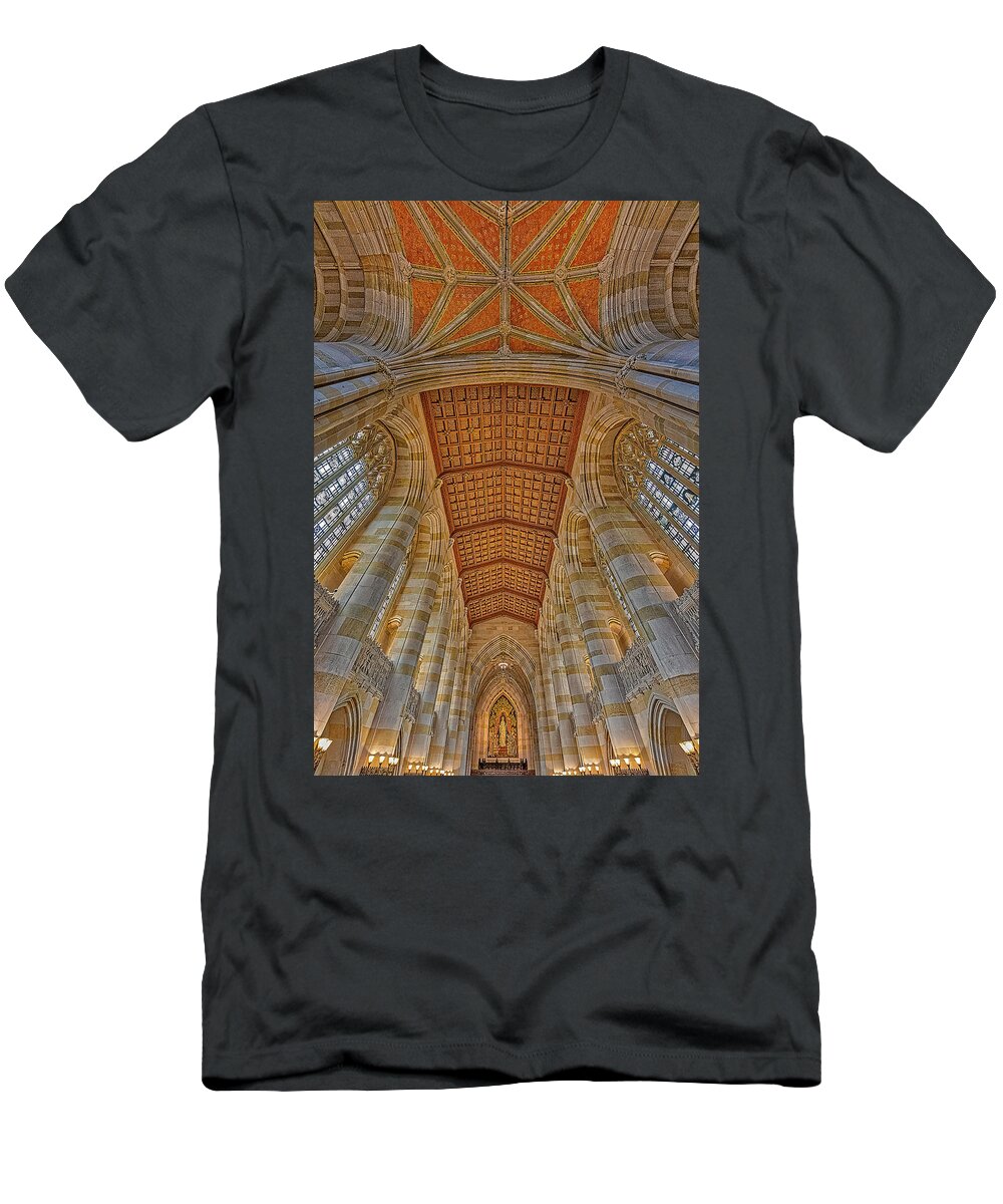 Yale University T-Shirt featuring the photograph Sterling Library Yale University CT by Susan Candelario