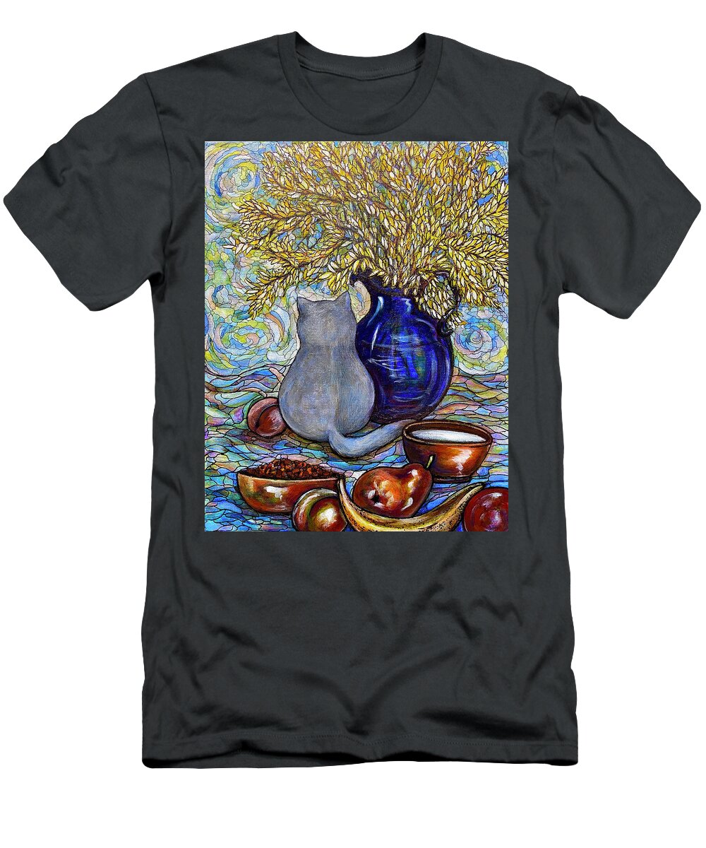 Original Art T-Shirt featuring the painting Still Life With Missy by Rae Chichilnitsky