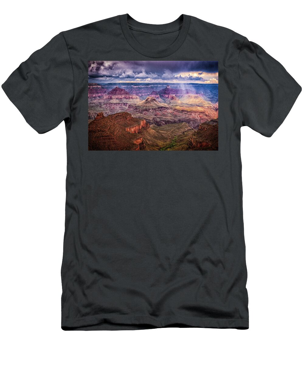 Grand Canyon National Park T-Shirt featuring the photograph Storm Over the Grand Canyon by Norman Reid