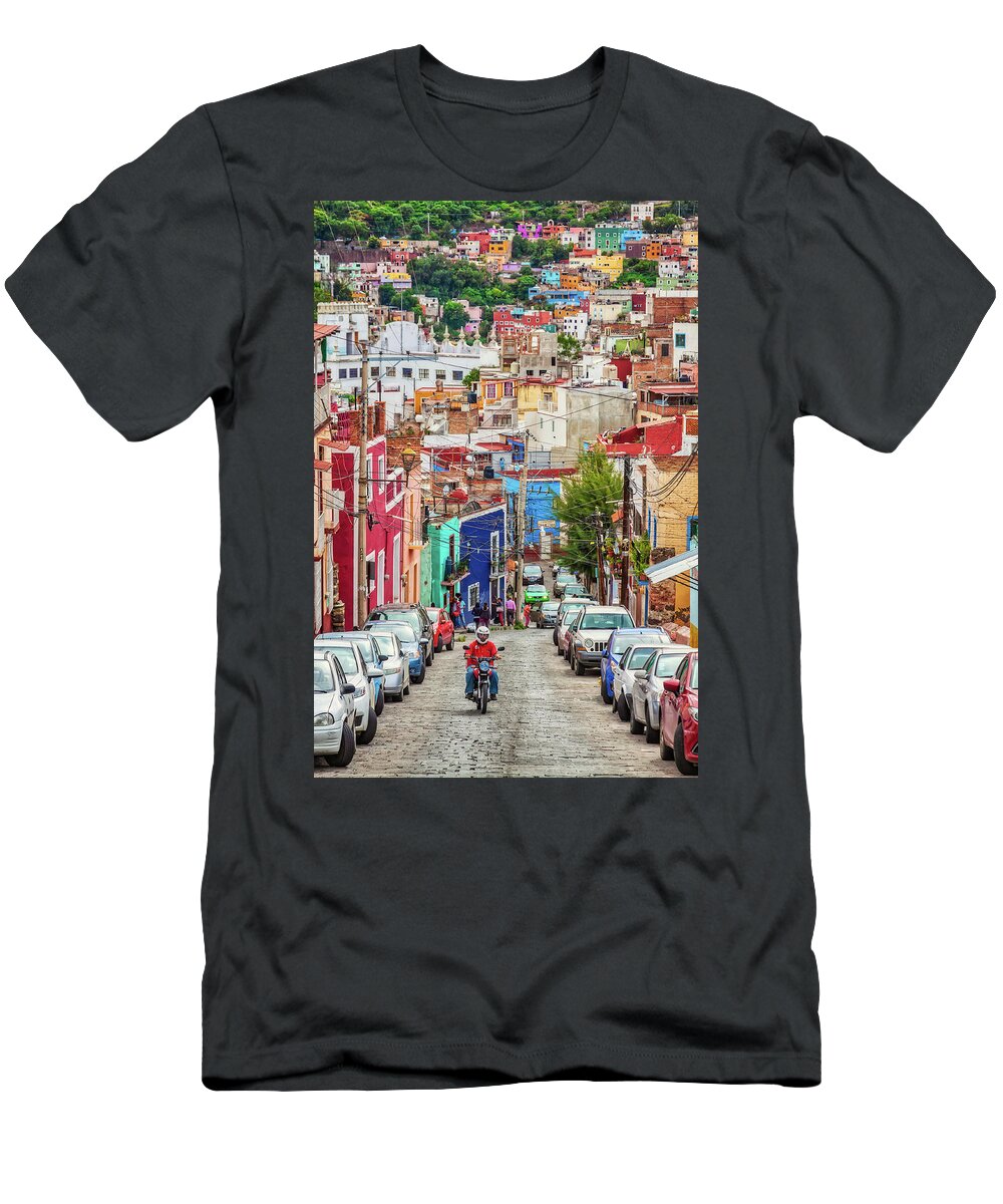 Street T-Shirt featuring the photograph Street in Guanajuato Mexico by Tatiana Travelways