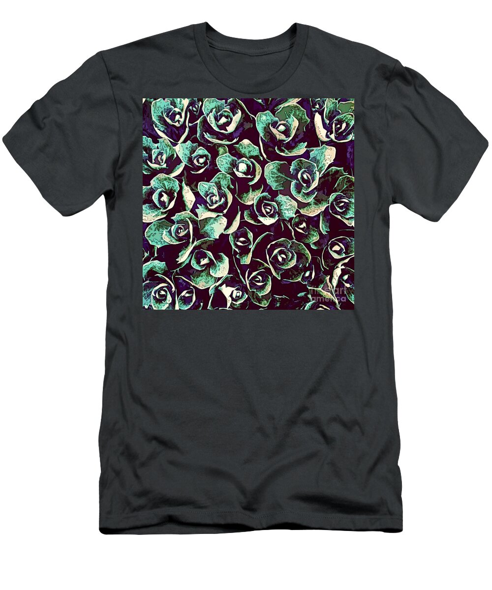 Plants T-Shirt featuring the digital art Succulent Plant Leaves by Phil Perkins