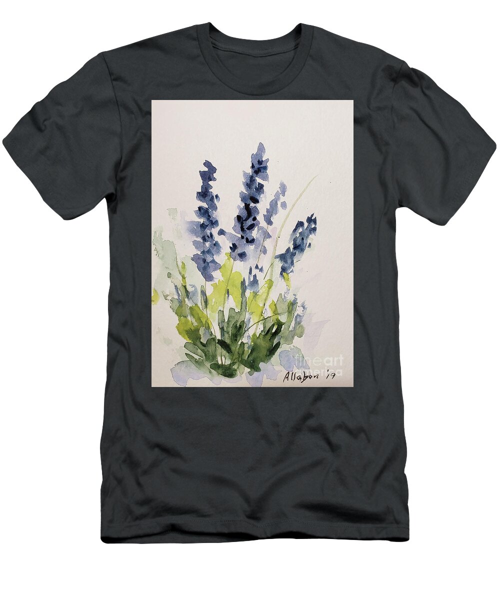 Garden T-Shirt featuring the painting Summer Blue by Stanton Allaben