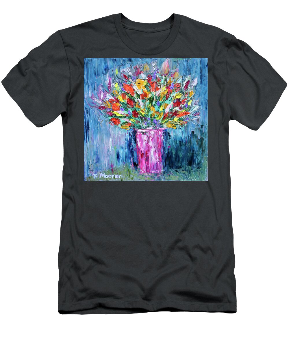 Flowers T-Shirt featuring the painting Summer Delight by Teresa Moerer