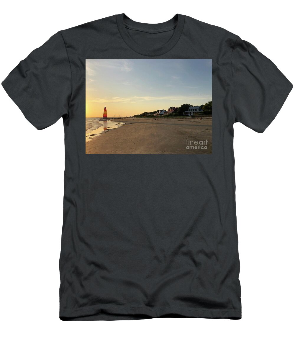 Beach T-Shirt featuring the photograph Summer Evening by Flavia Westerwelle