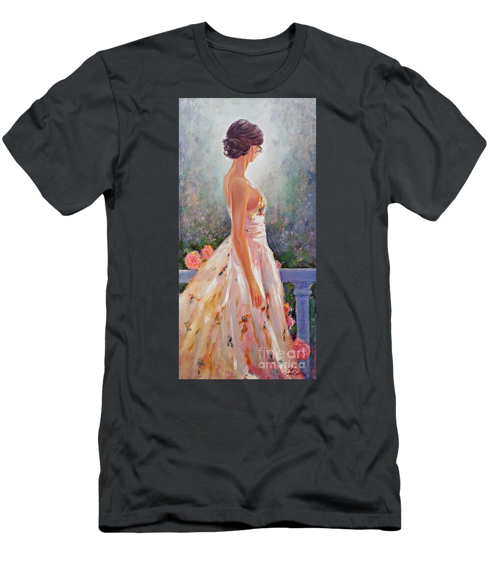 Summer In Provence T-Shirt featuring the painting Summer in Provence by Michael Rock
