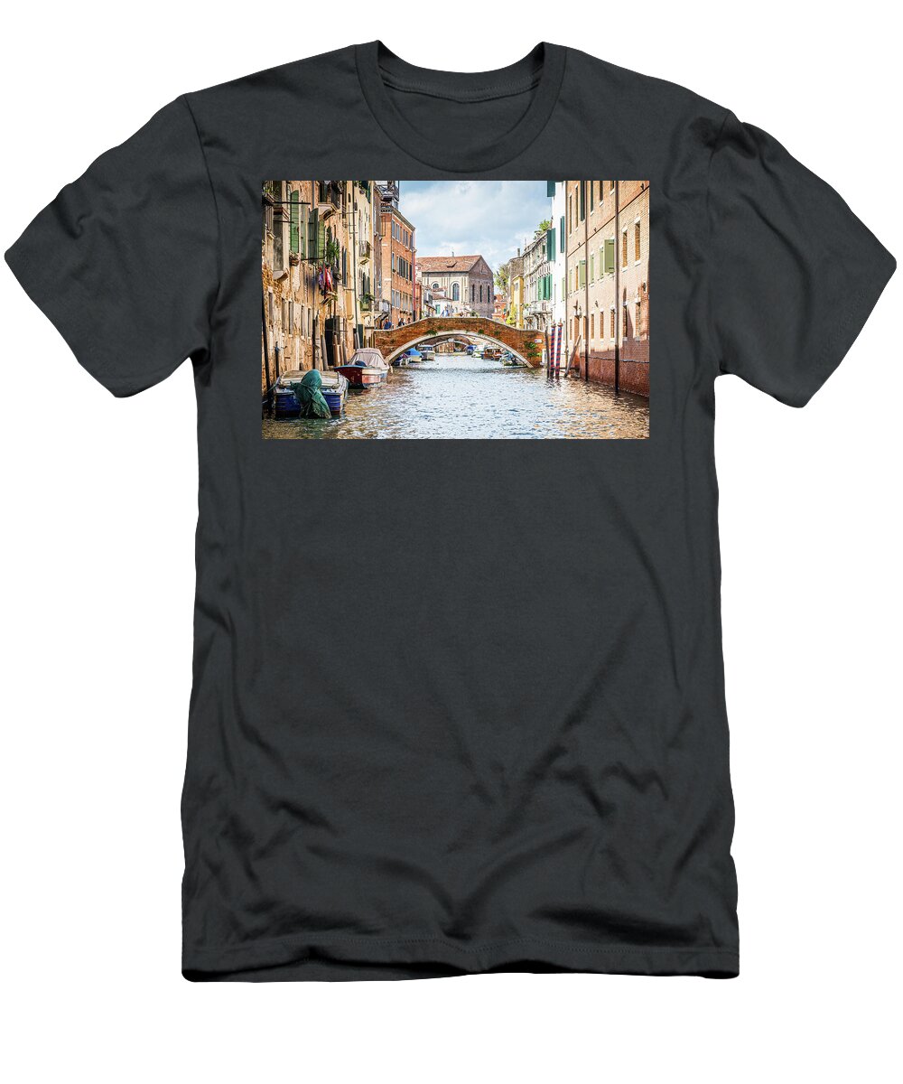 Italy Photography T-Shirt featuring the photograph Summer in Venice by Marla Brown