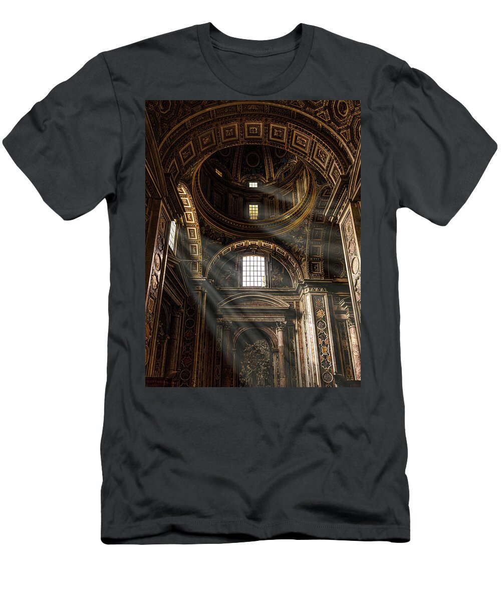 Chapel T-Shirt featuring the photograph Sunlit Chapel by David Downs