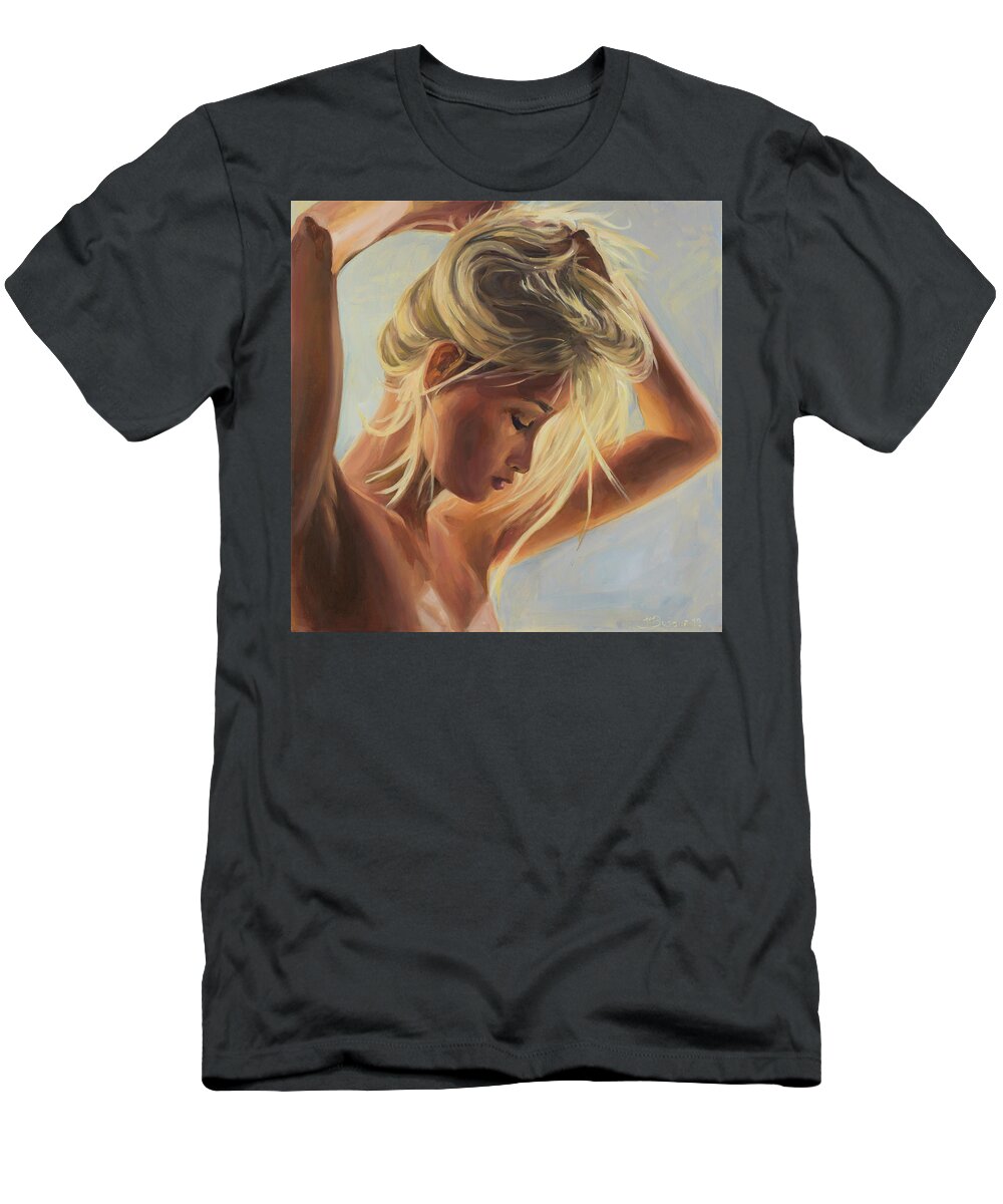 Girl T-Shirt featuring the painting Sunny by Marco Busoni
