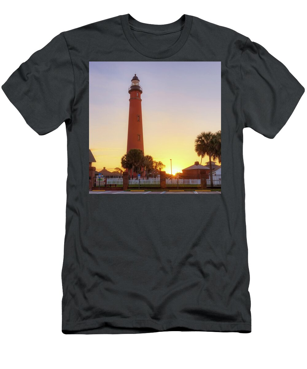 Donnatwifordphotography T-Shirt featuring the photograph Sunrise at Ponce De Leon Lighthouse by Donna Twiford