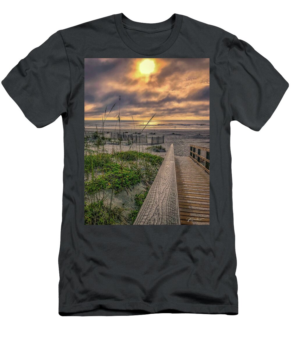 St. Augustine T-Shirt featuring the photograph Sunrise Stroll by Joseph Desiderio
