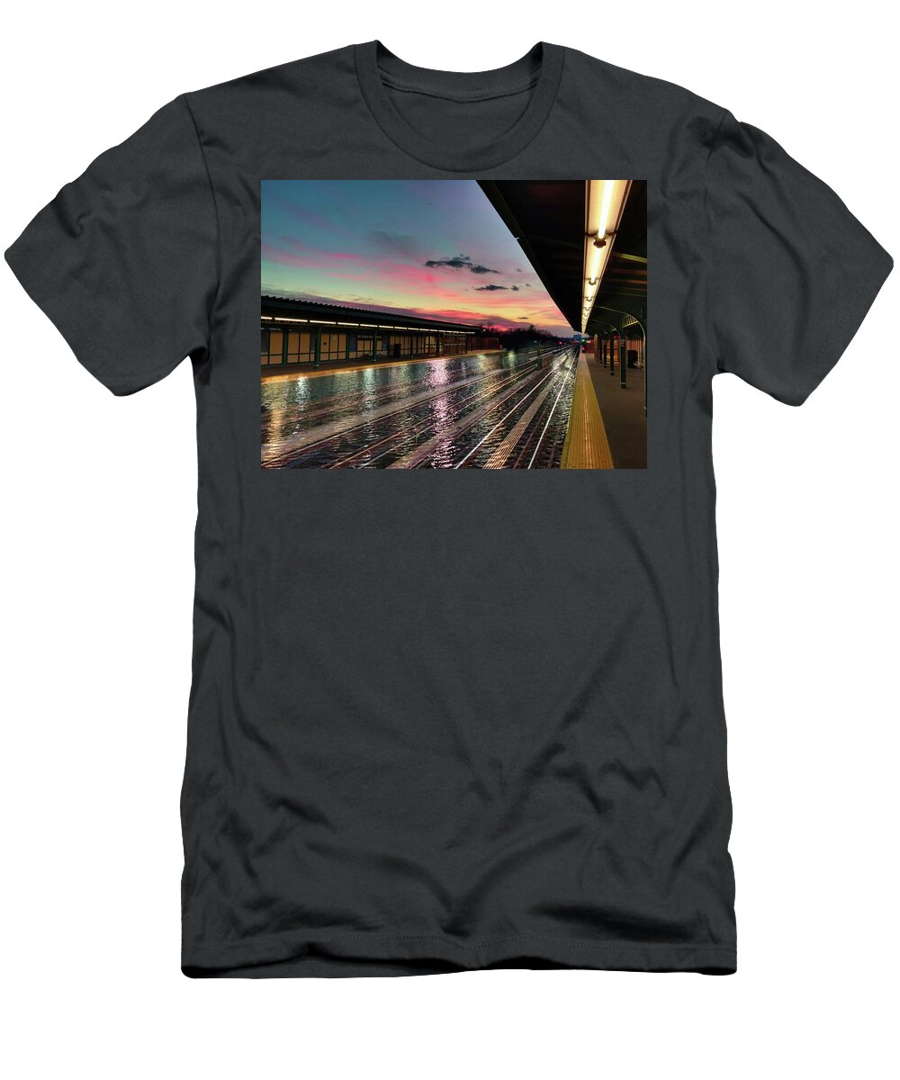 Queens T-Shirt featuring the photograph Sunset at 88th St. by Carol Whaley Addassi