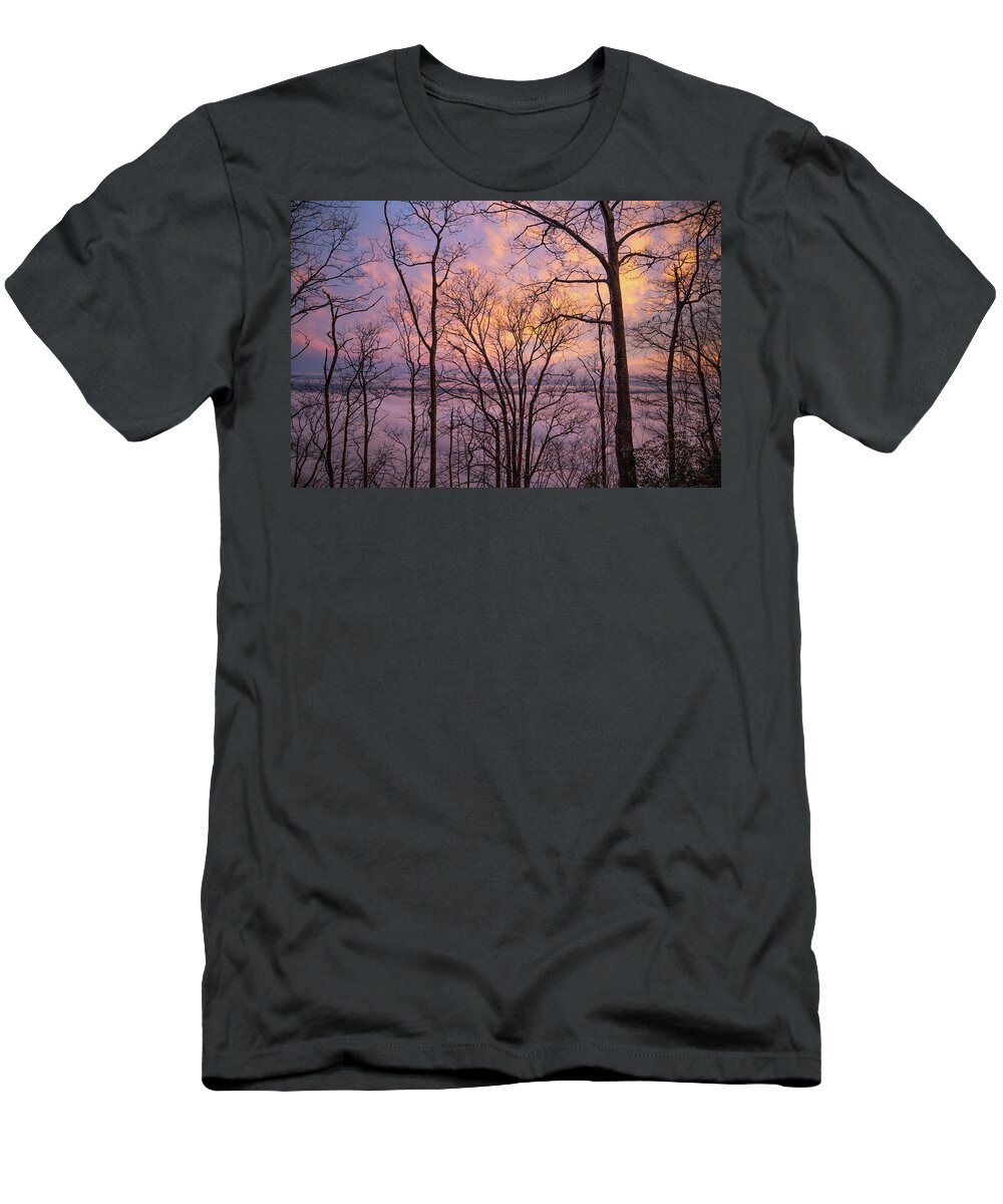 Caesars Head State Park T-Shirt featuring the photograph Sunset at Caesars Head 7 by Cindy Robinson
