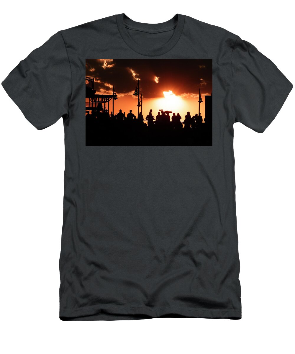 Coors Field T-Shirt featuring the photograph Sunset at Coors Field by Rick Wilking