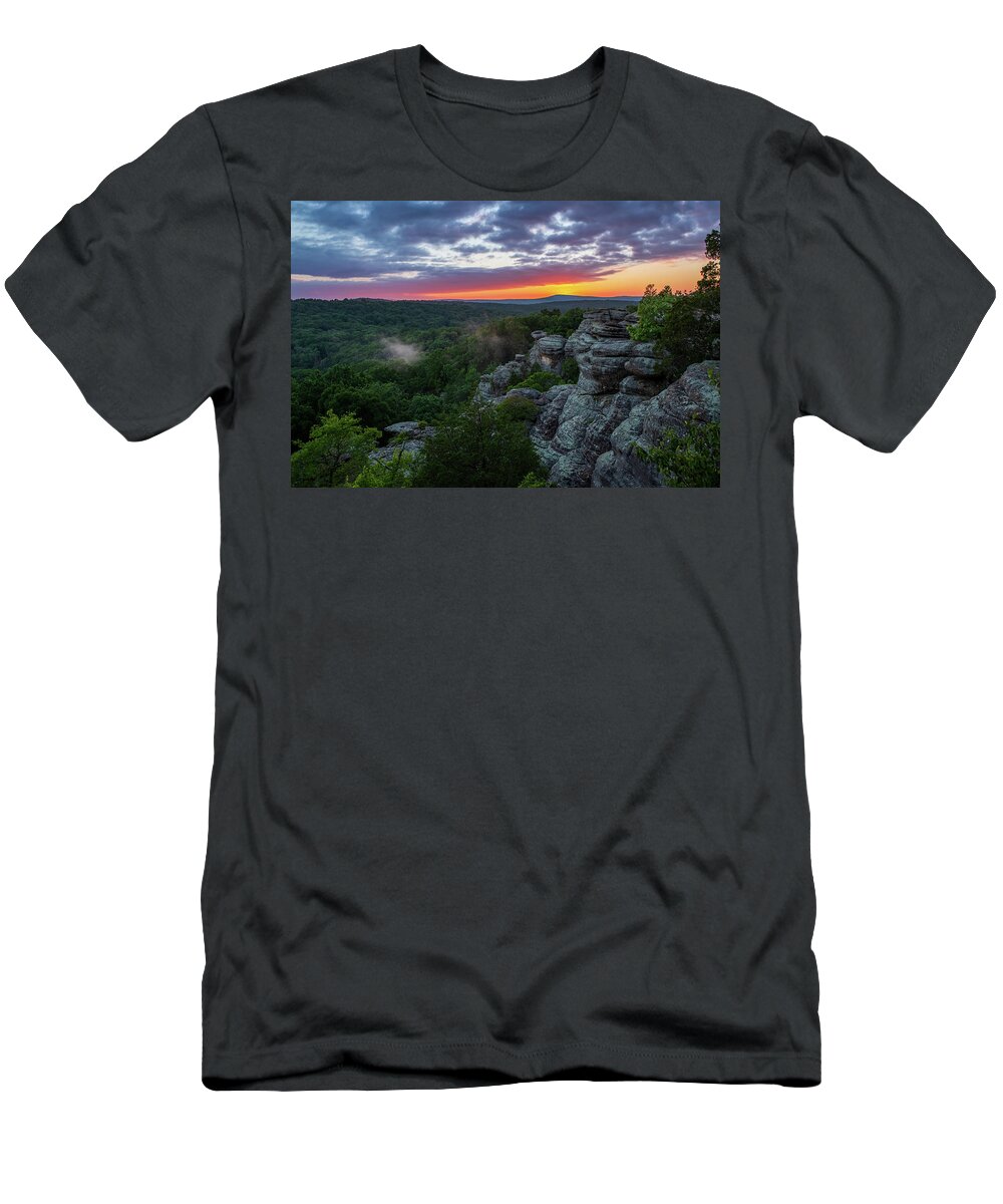 Sunset T-Shirt featuring the photograph Sunset at the Garden by Grant Twiss