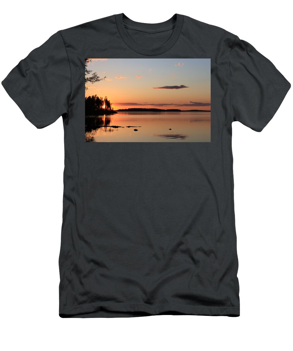 Sunset T-Shirt featuring the photograph Sunset in Finland by Johanna Virtanen