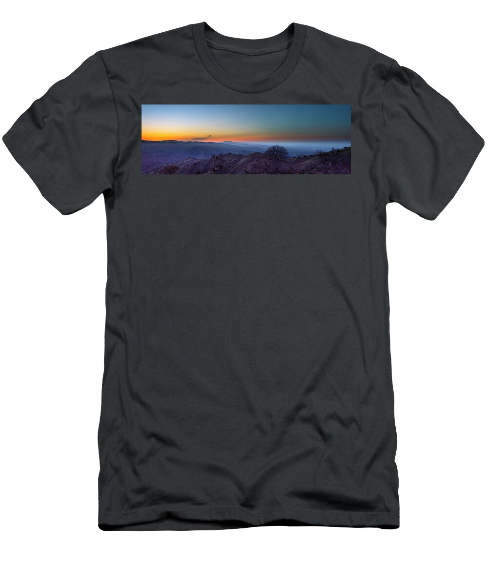 Landscape T-Shirt featuring the photograph Sunset Mt Diablo Viewed from Mt Oso by Mike Gifford