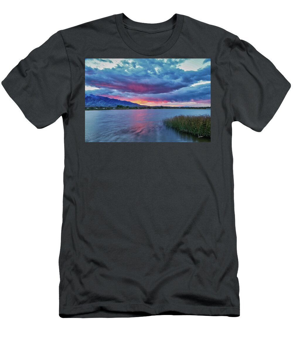 Roper Lake State Park T-Shirt featuring the photograph Sunset Over Roper Lake by Jurgen Lorenzen