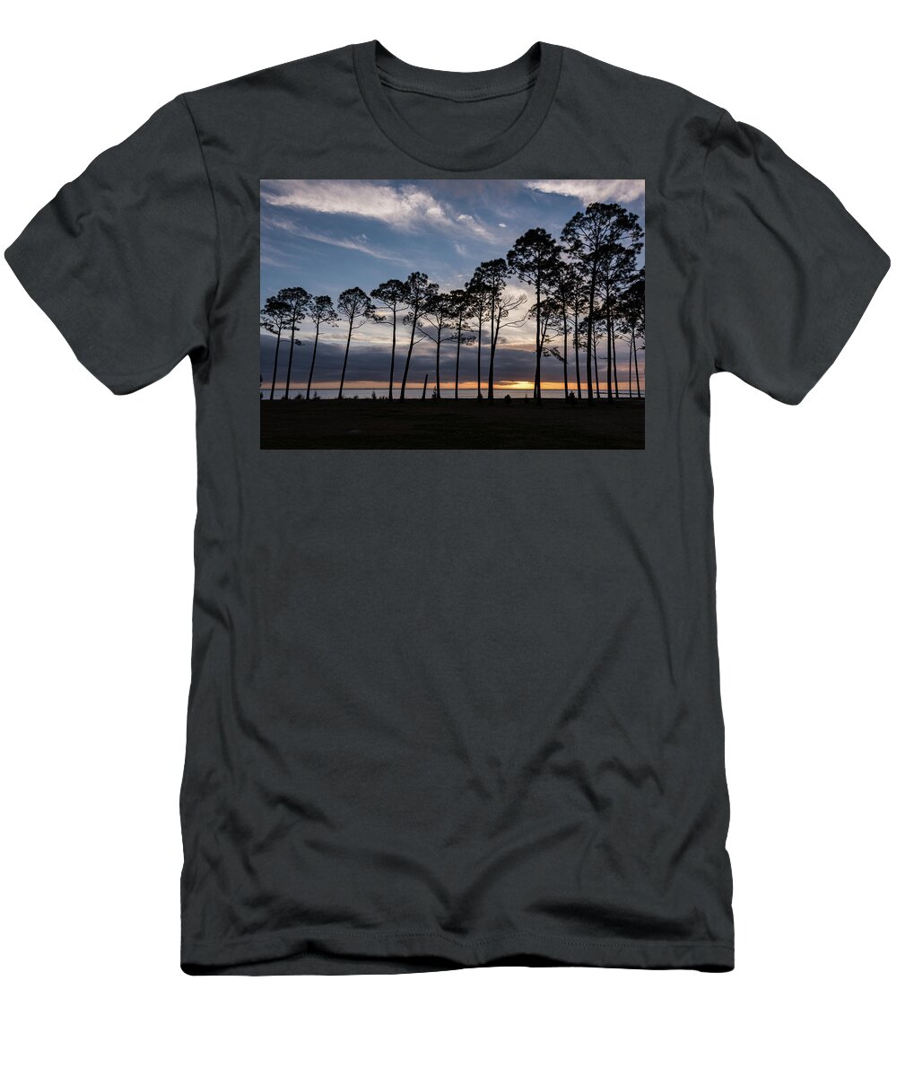 Cape San Blas Lighthouse T-Shirt featuring the photograph Sunset over Saint Joseph Bay by Travel Quest Photography