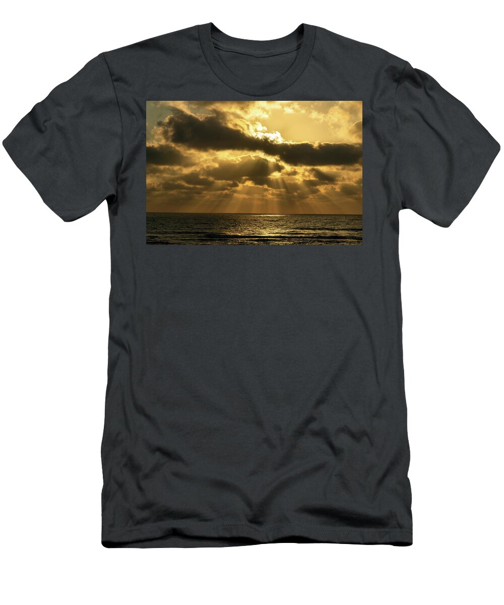 Dusk T-Shirt featuring the photograph Sunset over the Mediterranean 5 by Dimitry Papkov