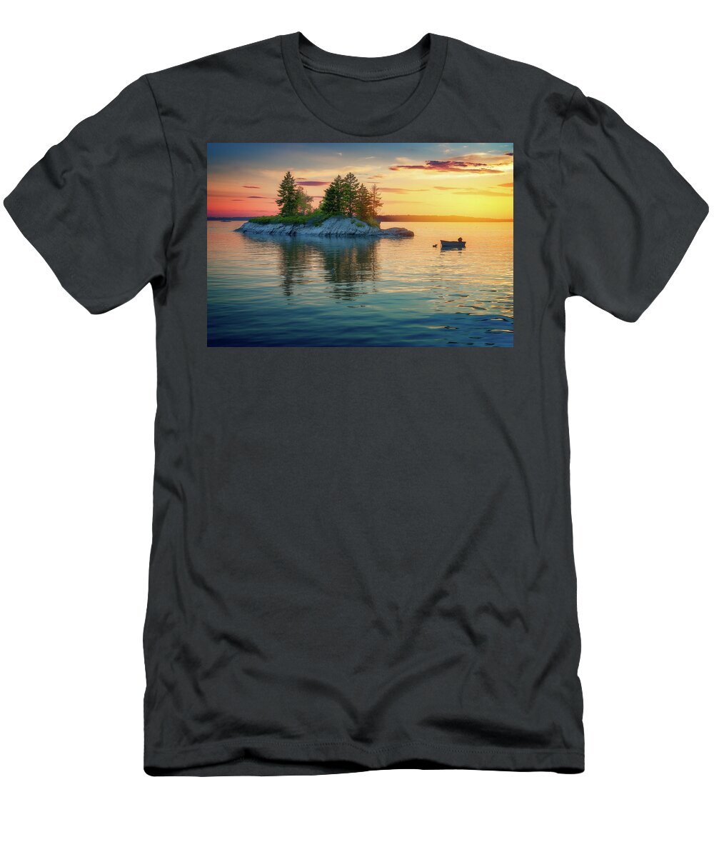 Maine T-Shirt featuring the photograph Sunset Reset by Rick Berk
