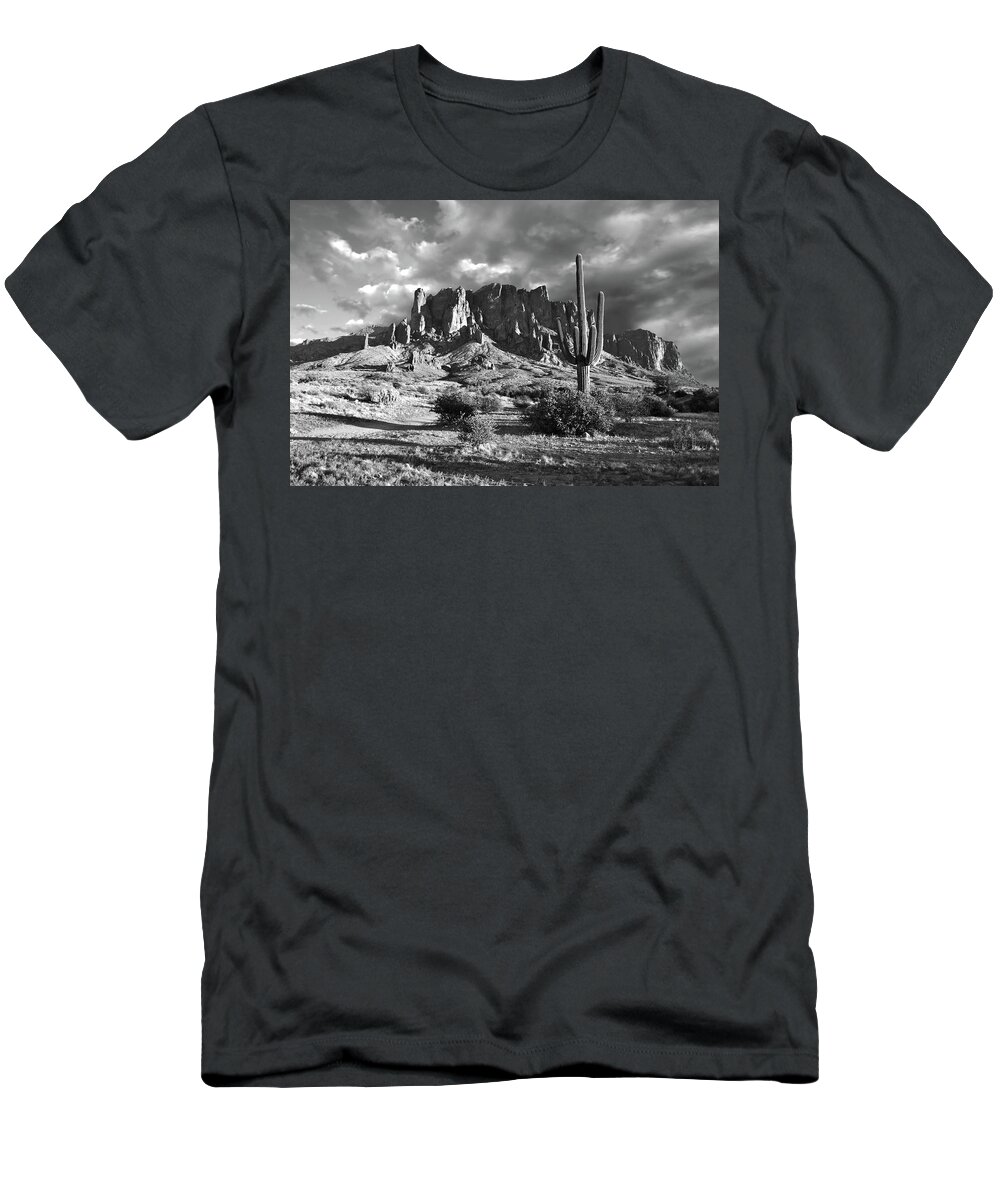 Superstition Mountains T-Shirt featuring the photograph Superstition's Sentry by American Landscapes