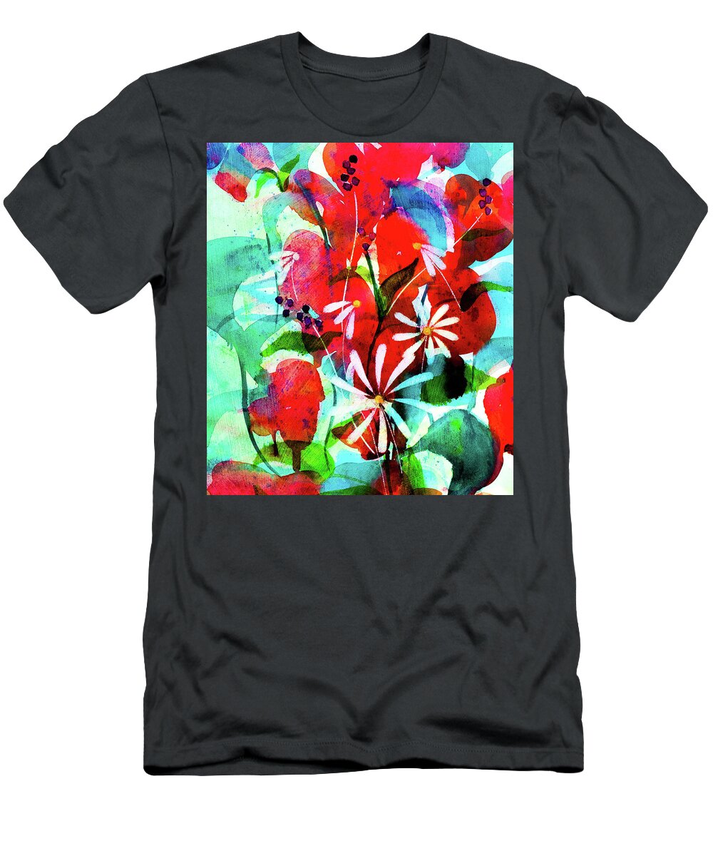Abstract T-Shirt featuring the painting Surprise by Lee Beuther