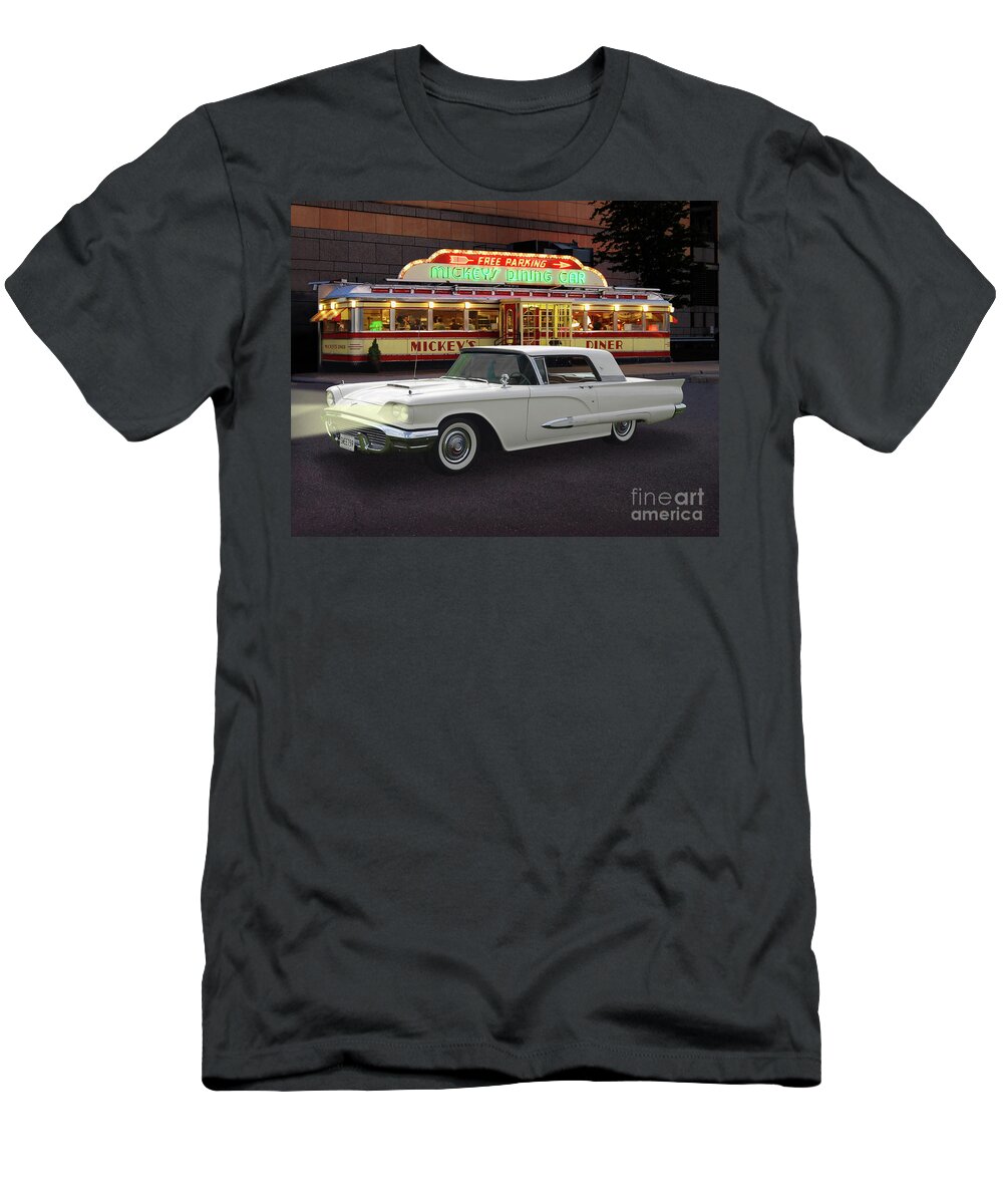 Sweet 59 T-Shirt featuring the photograph Sweet 59 At Mickey's Diner by Ron Long