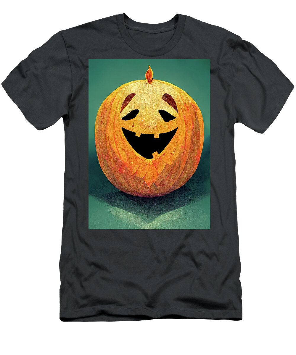 Jack-o-lantern T-Shirt featuring the digital art Sweet Jack-O-Lantern by Mark Tisdale