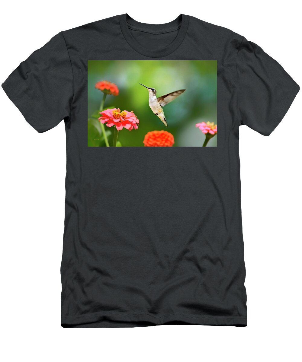 Hummingbird T-Shirt featuring the photograph Sweet Promise Hummingbird by Christina Rollo
