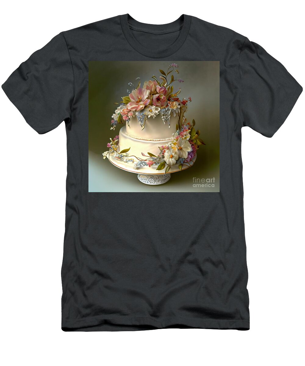 Fancy Cake T-Shirt featuring the painting Sweetness and Light VIII by Mindy Sommers