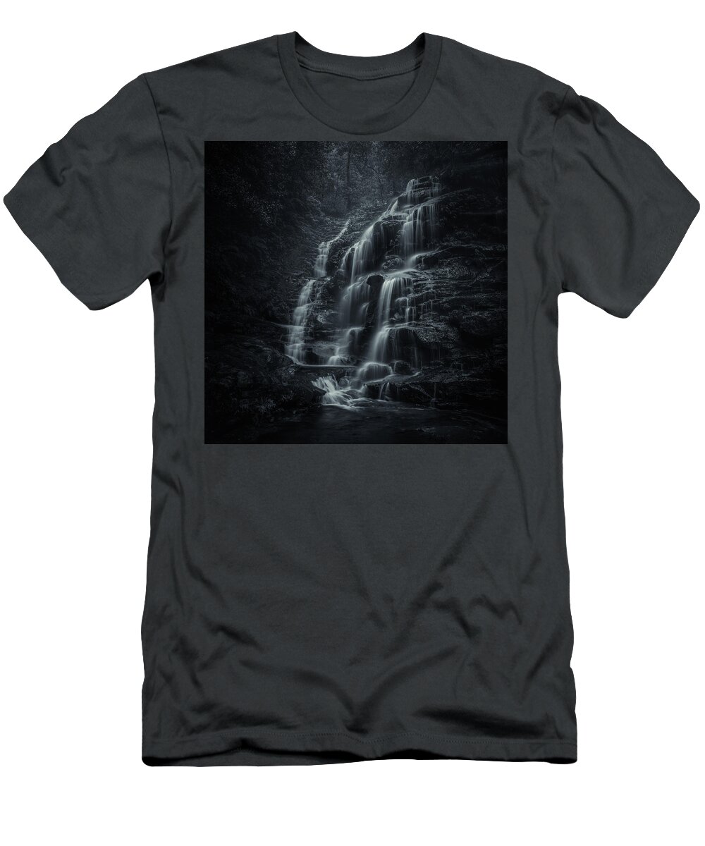 Monochrome T-Shirt featuring the photograph Sylvia Falls by Grant Galbraith