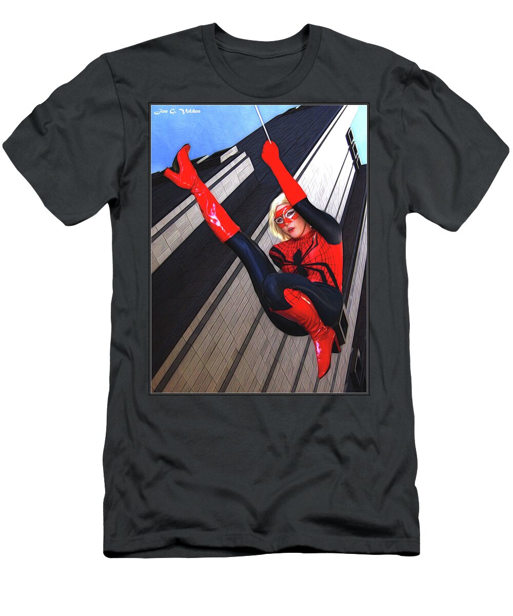 Spider T-Shirt featuring the photograph Take A Look Overhead by Jon Volden