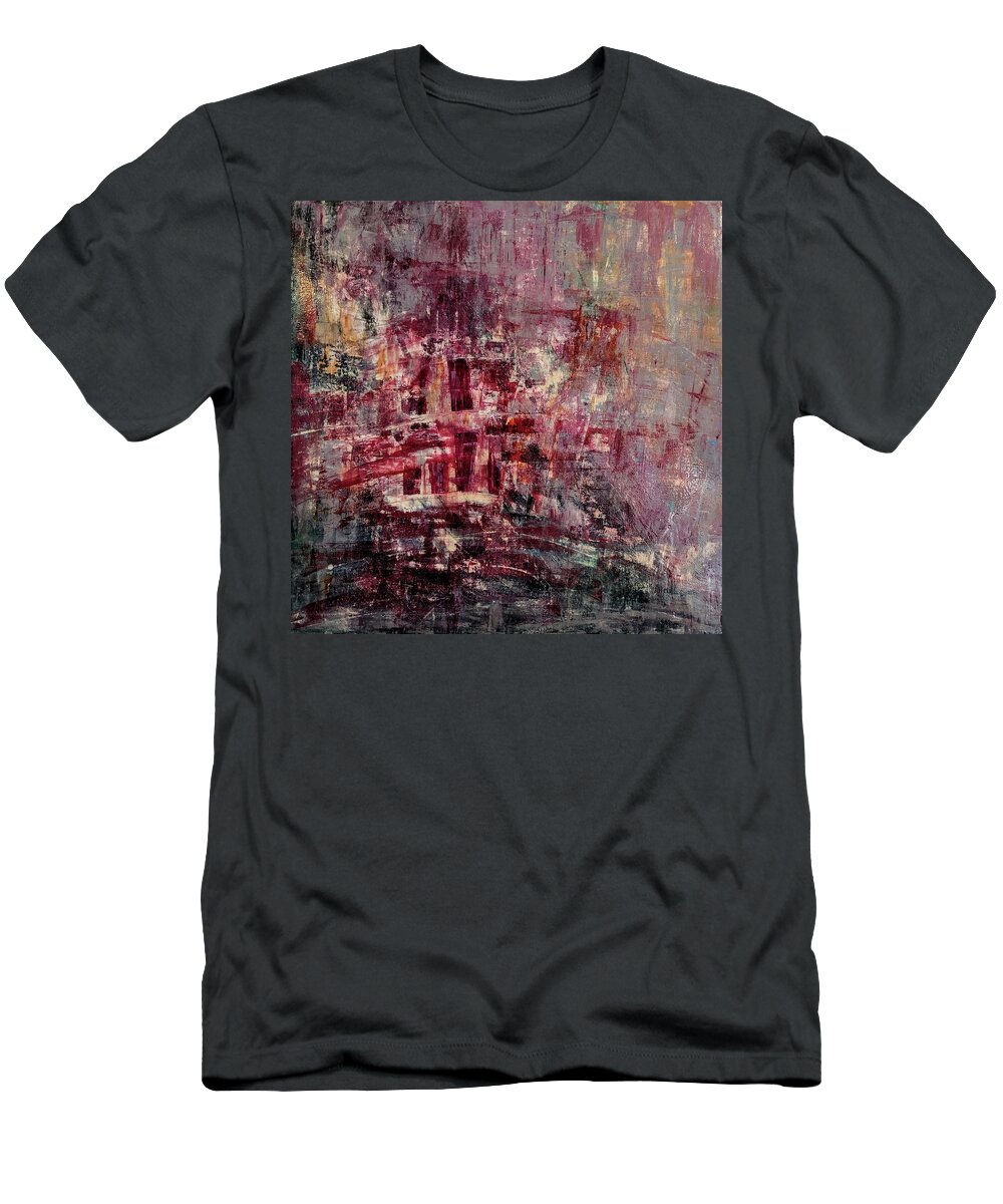 Abstract T-Shirt featuring the painting Take the A-Train by Janice Nabors Raiteri