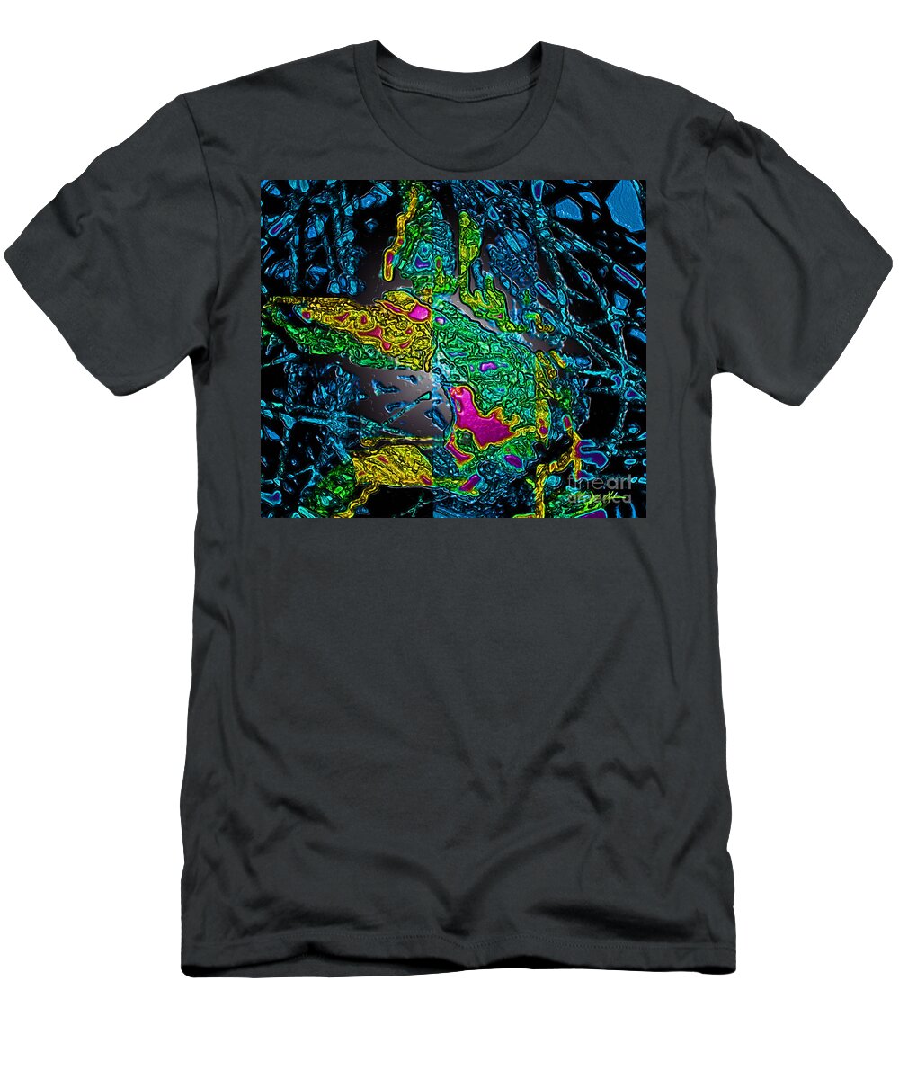 Tangled Transformation T-Shirt featuring the digital art Tangled Transformation 6 by Aldane Wynter