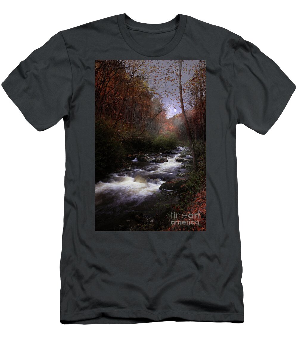 Moon T-Shirt featuring the photograph Tellico LaLuna by Rick Lipscomb