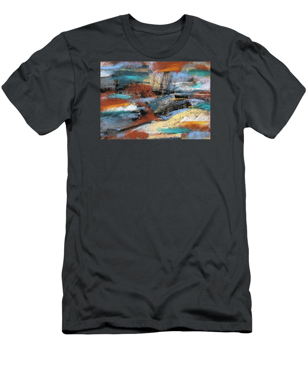 Pastel T-Shirt featuring the pastel Tempest by MaryJo Clark