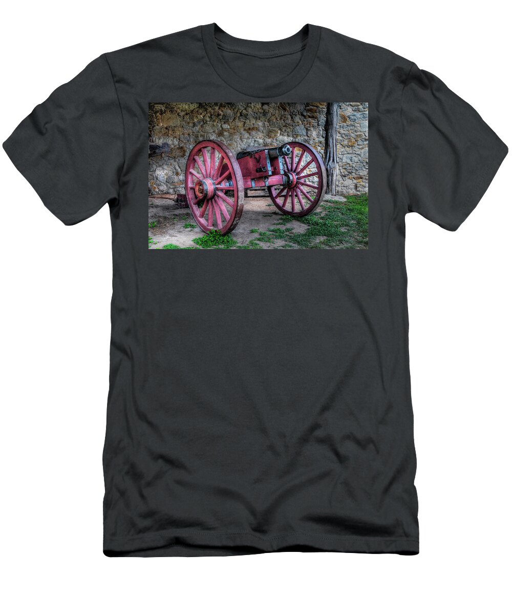 Texas T-Shirt featuring the photograph Texas Revolutionary Cannon by Harriet Feagin