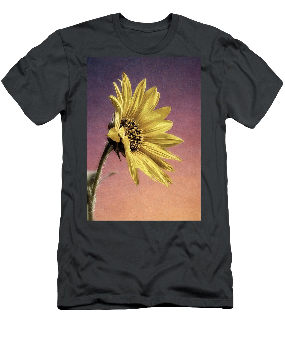 Artistic T-Shirt featuring the photograph Textured Wild Sunflower by John Rogers