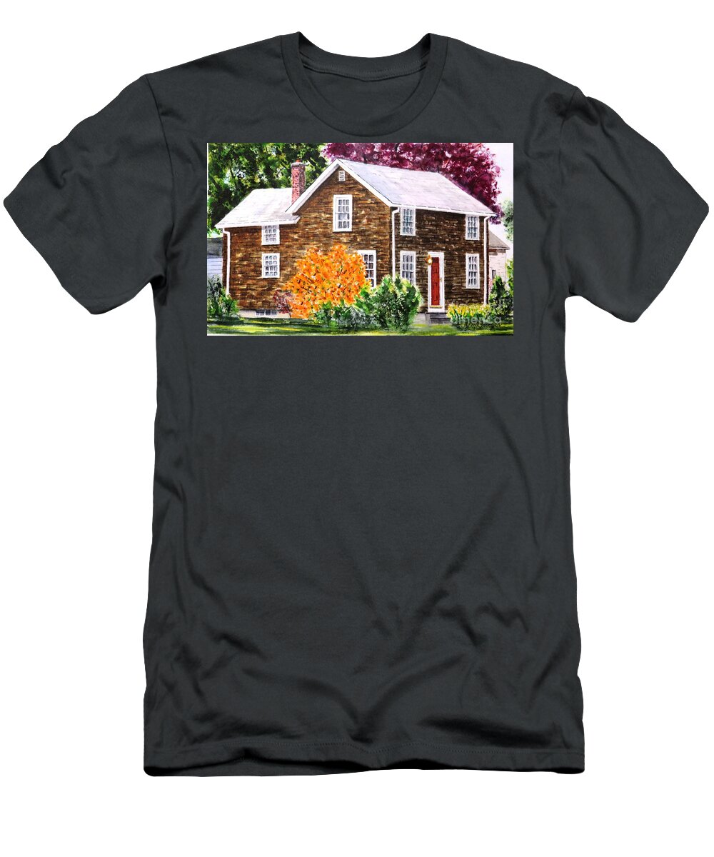 Bush T-Shirt featuring the painting That Orange Bush by Joseph Burger